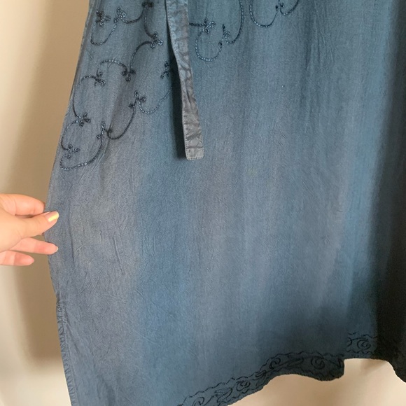 Vintage 90’s early 2000 navy midi dress size M - Picture 3 of 6